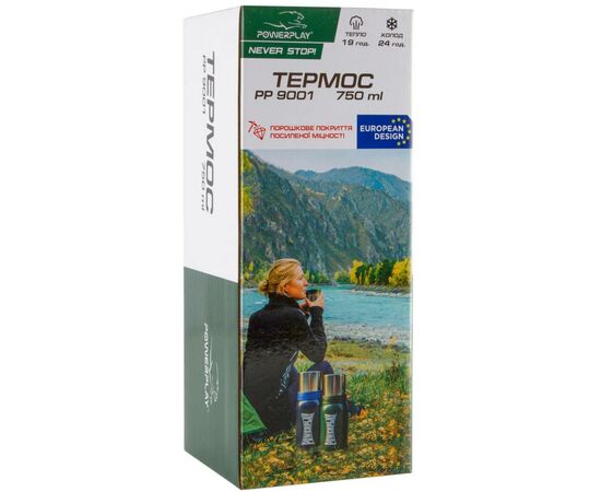 Термос PowerPlay 9001 750ml Blue (PP_9001_750ml_Blue), изображение 6 Термос PowerPlay 9001 750ml Blue (PP_9001_750ml_Blue), изображение 6