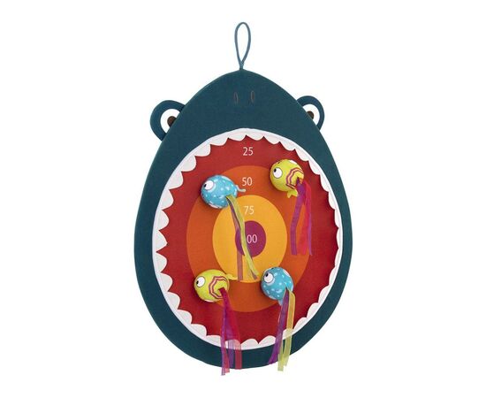 Игровой набор Battat Голодная акула 1 мишень 4 мячика-рыбки (BX1638Z), изображение 3 Игровой набор Battat Голодная акула 1 мишень 4 мячика-рыбки (BX1638Z), изображение 3