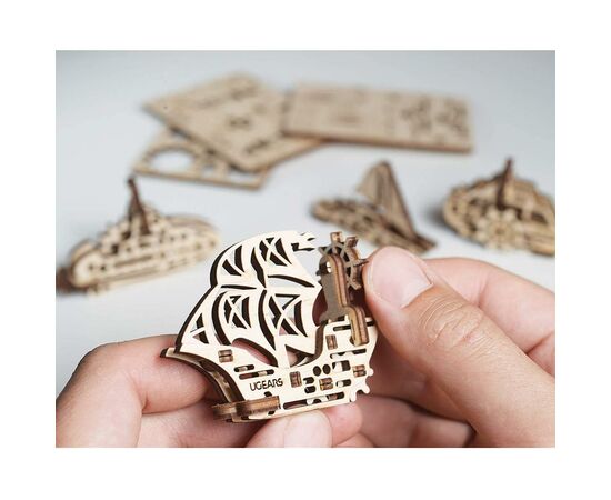 Конструктор Ugears механический Фиджет Корабли (70035), изображение 3 Конструктор Ugears механический Фиджет Корабли (70035), изображение 3