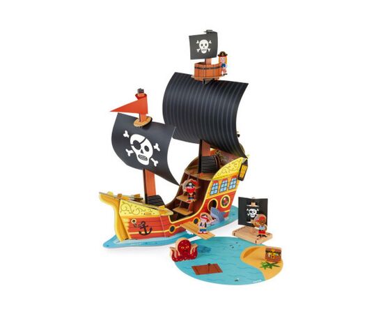 Игровой набор Janod Корабль пиратов 3D (J08579), изображение 3 Игровой набор Janod Корабль пиратов 3D (J08579), изображение 3