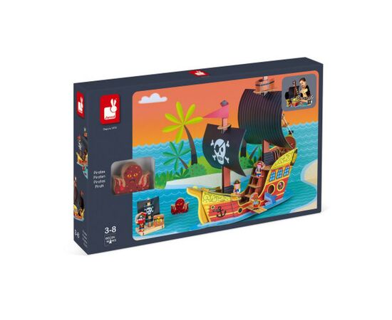 Игровой набор Janod Корабль пиратов 3D (J08579), изображение 4 Игровой набор Janod Корабль пиратов 3D (J08579), изображение 4