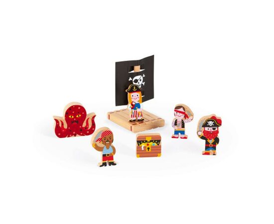 Игровой набор Janod Корабль пиратов 3D (J08579), изображение 6 Игровой набор Janod Корабль пиратов 3D (J08579), изображение 6