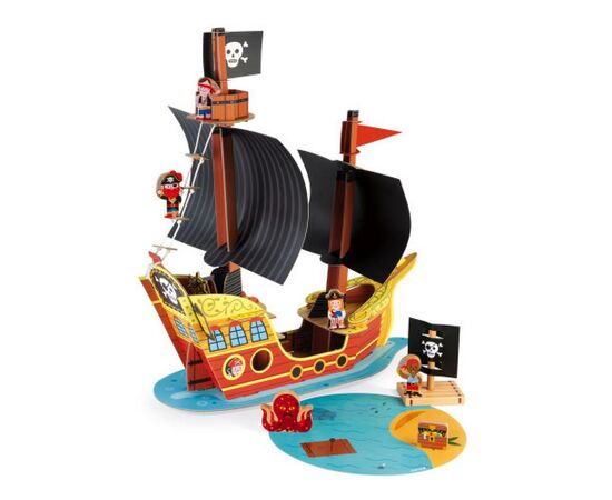 Игровой набор Janod Корабль пиратов 3D (J08579)