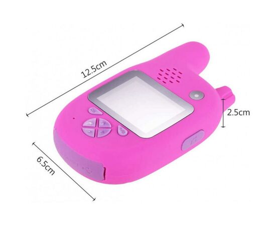 Інтерактивна іграшка XoKo Цифровий дитячий фотоапарат Walkie Talkie Рація і дві камер (KVR-500-PN), зображення 4 Інтерактивна іграшка XoKo Цифровий дитячий фотоапарат Walkie Talkie Рація і дві камер (KVR-500-PN), зображення 4