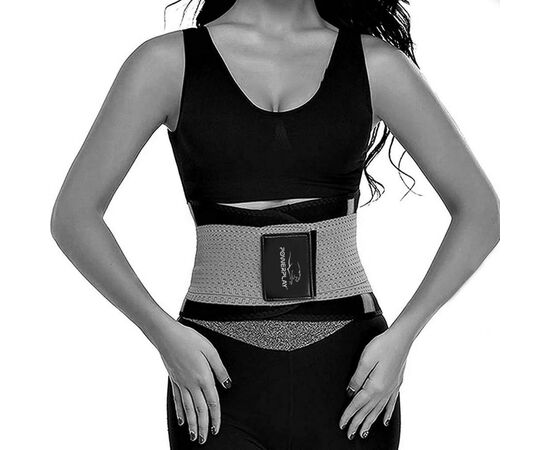 Бандаж поясничный PowerPlay 4305 Black/Grey 100х24 cm (PP_4305_BK/GR_100*24cm), изображение 5