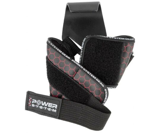 Крюки для тяги на запястья Power System Hooks V2 PS-3360 Black/Red XL (PS_3360_Black/Red XL), изображение 3 Крюки для тяги на запястья Power System Hooks V2 PS-3360 Black/Red XL (PS_3360_Black/Red XL), изображение 3