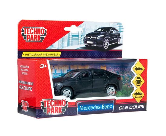 Машина Технопарк Mercedes-Benz Gle Coupe Черный (1:32) (GLE-COUPE-BE), изображение 5 Машина Технопарк Mercedes-Benz Gle Coupe Черный (1:32) (GLE-COUPE-BE), изображение 5