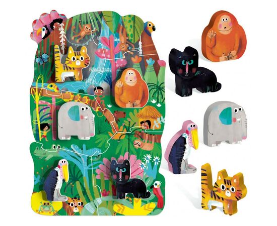 Пазл Headu Монтессори "Джунгли" (IT22380), изображение 2 Пазл Headu Монтессори "Джунгли" (IT22380), изображение 2