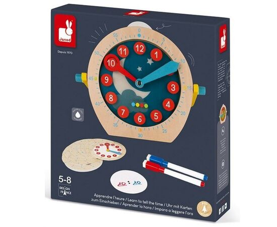 Развивающая игрушка Janod Учимся называть время (J05076), изображение 8 Развивающая игрушка Janod Учимся называть время (J05076), изображение 8