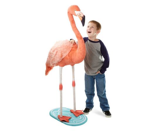Мягкая игрушка Melissa&Doug Розовый плюшевый фламинго, 140 см (MD8805), изображение 3 Мягкая игрушка Melissa&Doug Розовый плюшевый фламинго, 140 см (MD8805), изображение 3