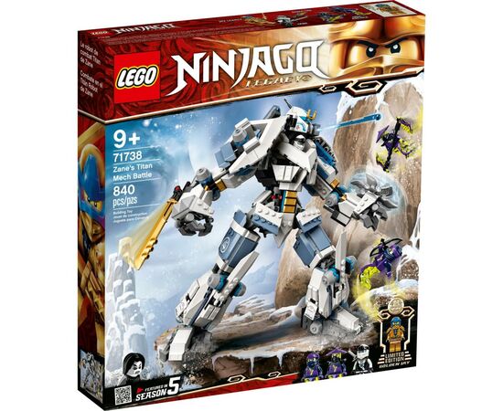 Конструктор LEGO Ninjago Битва робота-титана Зейна 840 деталей (71738)