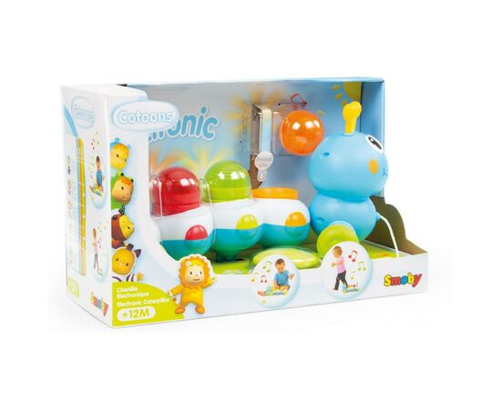 Развивающая игрушка Smoby Cotoons Гусеница со звуковым и световым эффектами (110422), изображение 2 Развивающая игрушка Smoby Cotoons Гусеница со звуковым и световым эффектами (110422), изображение 2