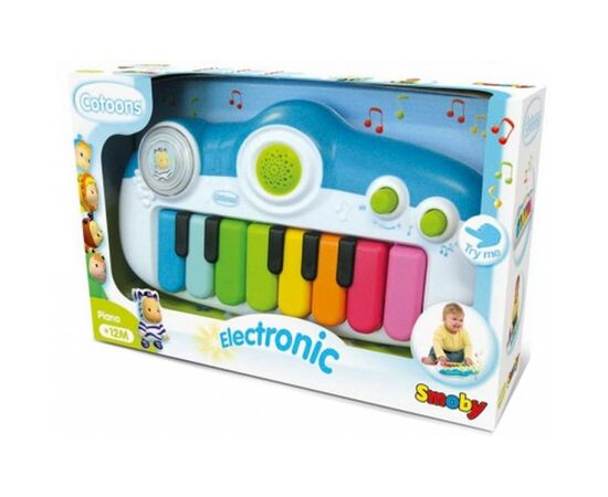 Розвиваюча іграшка Smoby Cotoons Піаніно зі звуковим і світловим ефектами (110506), зображення 2 Розвиваюча іграшка Smoby Cotoons Піаніно зі звуковим і світловим ефектами (110506), зображення 2
