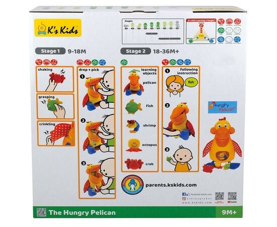 Развивающая игрушка K’S KIDS Голодный пеликан (KA10208-GB), изображение 4 Развивающая игрушка K’S KIDS Голодный пеликан (KA10208-GB), изображение 4