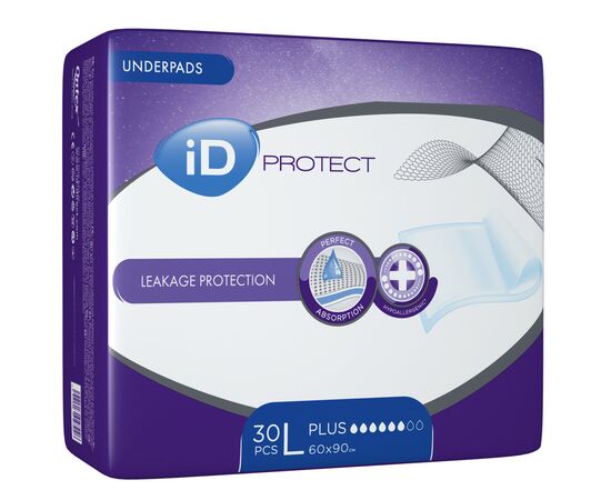Пеленки для младенцев ID Protect 60x90 30 шт (5411416047926), изображение 2
