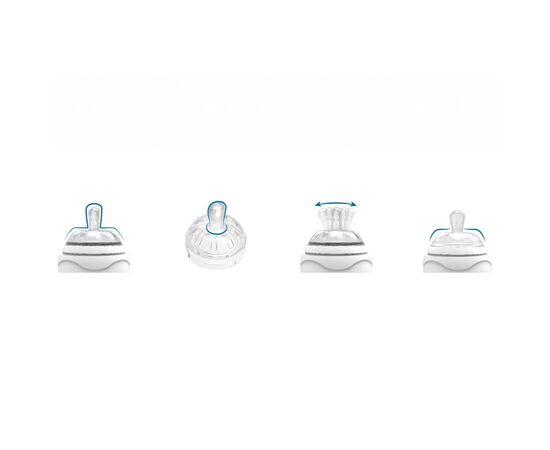 Бутылочка для кормления Nuvita Mimic 330 мл 4м+ антиколиковая, белая (NV6050White), изображение 3 Бутылочка для кормления Nuvita Mimic 330 мл 4м+ антиколиковая, белая (NV6050White), изображение 3