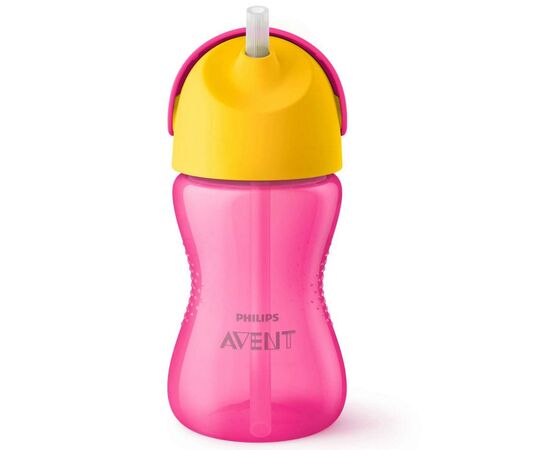 Поильник-непроливайка Philips AVENT с трубочкой 300 мл, 12 мес+ розовый (SCF798/02), изображение 2 Поильник-непроливайка Philips AVENT с трубочкой 300 мл, 12 мес+ розовый (SCF798/02), изображение 2