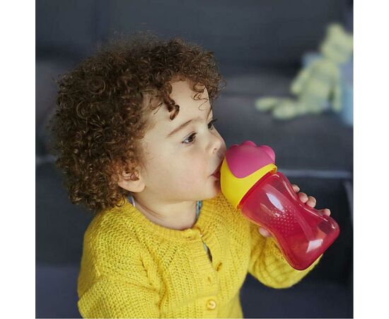 Поильник-непроливайка Philips AVENT с трубочкой 300 мл, 12 мес+ розовый (SCF798/02), изображение 3 Поильник-непроливайка Philips AVENT с трубочкой 300 мл, 12 мес+ розовый (SCF798/02), изображение 3