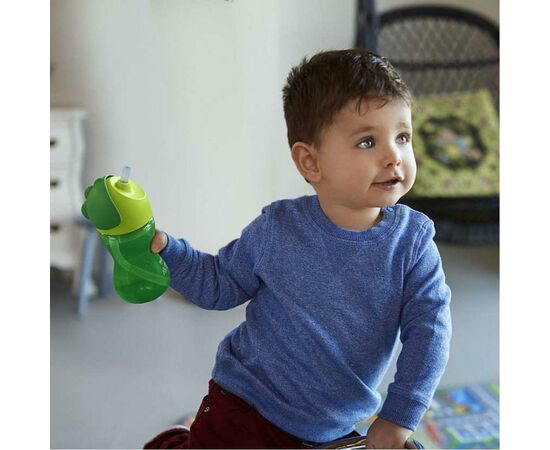 Поильник-непроливайка Philips AVENT с трубочкой 300 мл, 12 мес+ зеленый (SCF798/01), изображение 3 Поильник-непроливайка Philips AVENT с трубочкой 300 мл, 12 мес+ зеленый (SCF798/01), изображение 3