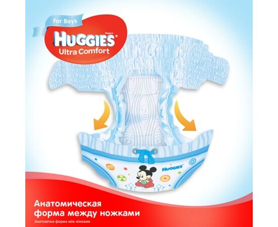 Подгузник Huggies Ultra Comfort 3 для мальчиков (5-9 кг) 21 шт (5029053543536), изображение 6 Подгузник Huggies Ultra Comfort 3 для мальчиков (5-9 кг) 21 шт (5029053543536), изображение 6