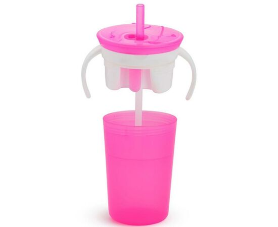 Поїльник-непроливайка Munchkin Snack and Sip рожевий (012460WWW), зображення 3 Поїльник-непроливайка Munchkin Snack and Sip рожевий (012460WWW), зображення 3