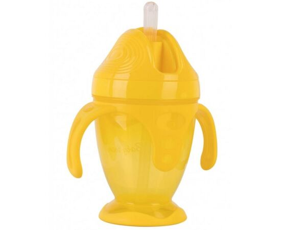 Поильник-непроливайка Baby Team с силиконовой трубочкой и ручками, 220 мл 9+ (5011_желтый), изображение 2 Поильник-непроливайка Baby Team с силиконовой трубочкой и ручками, 220 мл 9+ (5011_желтый), изображение 2