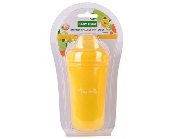Поильник-непроливайка Baby Team с силиконовым носиком 6мес+ 250 мл (5012), изображение 3 Поильник-непроливайка Baby Team с силиконовым носиком 6мес+ 250 мл (5012), изображение 3