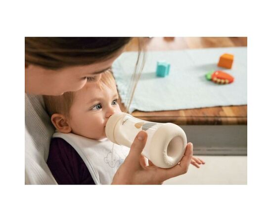 Бутылочка для кормления Chicco пластиковая Perfect 5 с силиконовой соской 4м+ 300 мл Беж (20235.30.40), изображение 8