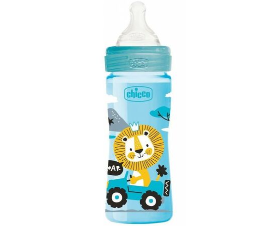 Бутылочка для кормления Chicco пластиковая Well-Being Physio Colors с силик. соской 2м+ 250 (28623.20)