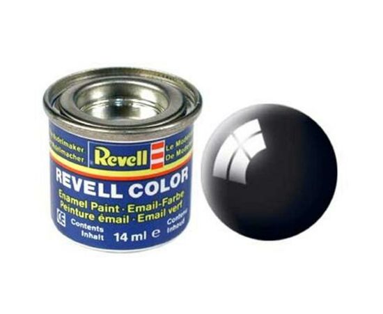 Аксессуары для сборных моделей Revell Краска эмалевая 7. Черная глянцевая. 14 мл (RVL-32107)