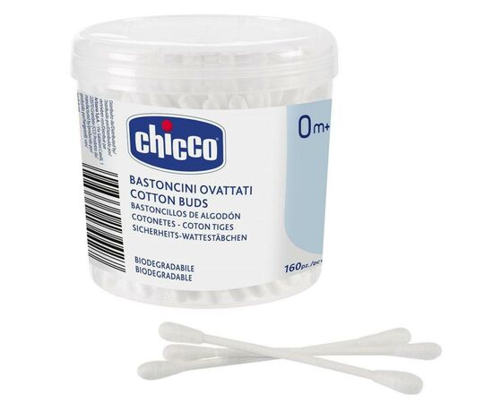 Ватные палочки Chicco хлопковые 160 шт (10442.00)