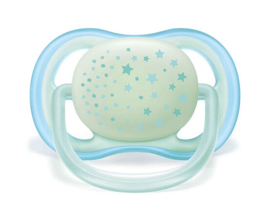 Пустышка Philips AVENT Ultra Air Ночная 0-6 мес для мальчиков/нейтральная 2 шт (SCF376/11), изображение 2 Пустышка Philips AVENT Ultra Air Ночная 0-6 мес для мальчиков/нейтральная 2 шт (SCF376/11), изображение 2