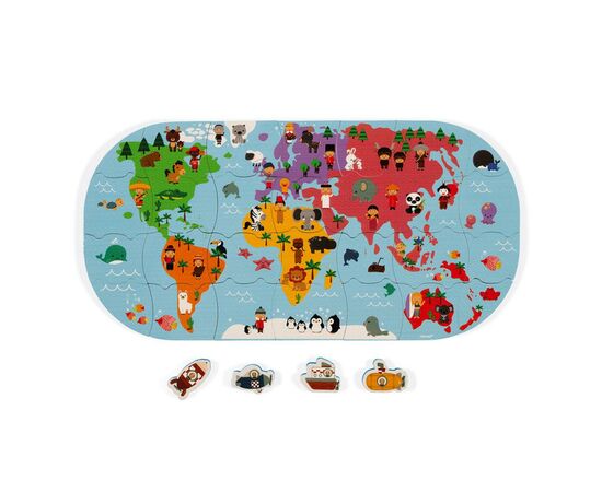 Игрушка для ванной Janod Пазл Карта мира (J04719), изображение 2 Игрушка для ванной Janod Пазл Карта мира (J04719), изображение 2