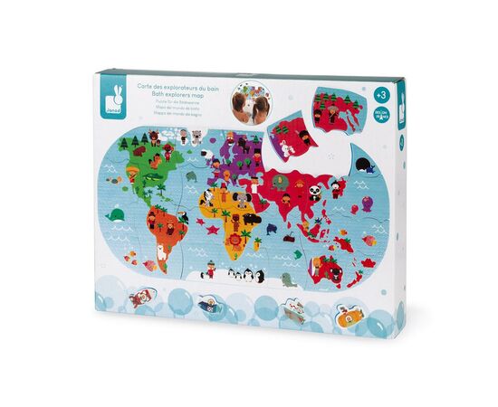 Игрушка для ванной Janod Пазл Карта мира (J04719), изображение 3 Игрушка для ванной Janod Пазл Карта мира (J04719), изображение 3