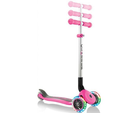 Самокат Globber Primo foldable lights розовый с подсветкой (432-110-2), изображение 6 Самокат Globber Primo foldable lights розовый с подсветкой (432-110-2), изображение 6