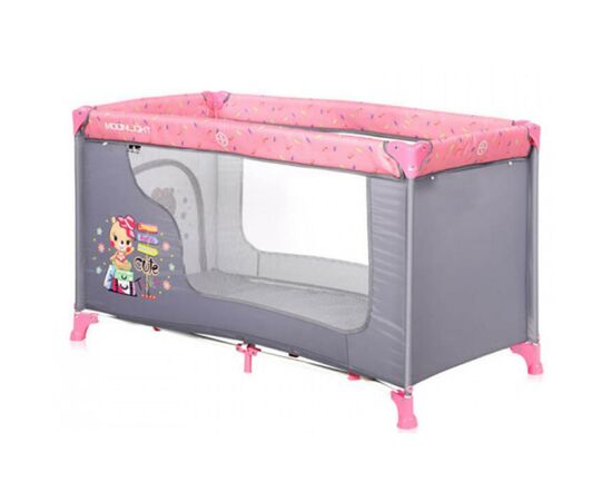 Дитячий манеж Bertoni/Lorelli MOONLIGHT 1L (pink travelling)
