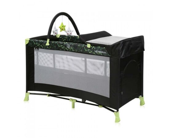 Детский манеж Bertoni/Lorelli VERONA 2L+ (2L+ black/green dots)