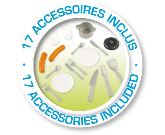 Ігровий будиночок Smoby з літньою кухнею дверним дзвінком і столиком (810202), зображення 5 Ігровий будиночок Smoby з літньою кухнею дверним дзвінком і столиком (810202), зображення 5