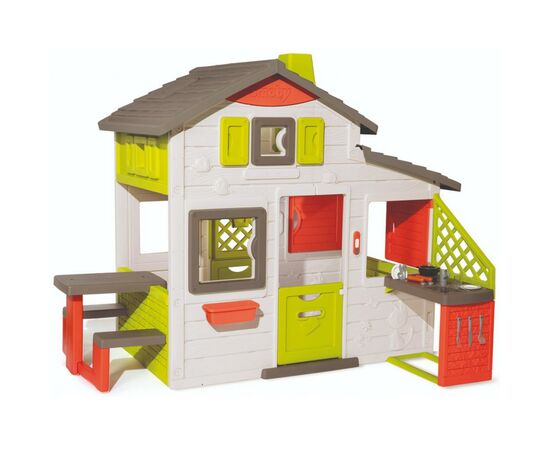 Игровой домик Smoby с летней кухней дверным звонком и столиком (810202)