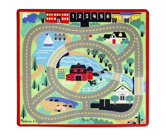 Детский коврик Melissa&Doug Городская дорога с машинками (MD19400)