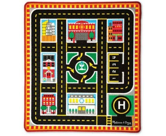 Дитячий килимок Melissa&Doug Рятувальні автомобілі з машинками (MD19406)