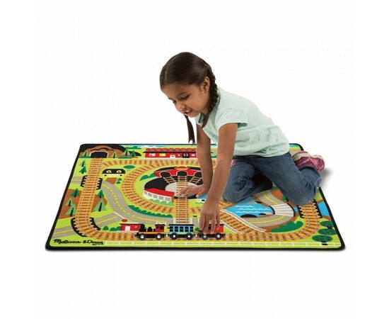 Детский коврик Melissa&Doug Железная дорога с паровозиками (MD19554), изображение 2 Детский коврик Melissa&Doug Железная дорога с паровозиками (MD19554), изображение 2