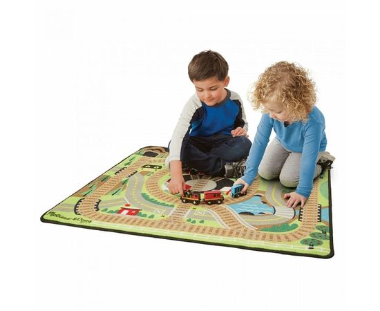 Детский коврик Melissa&Doug Железная дорога с паровозиками (MD19554), изображение 3 Детский коврик Melissa&Doug Железная дорога с паровозиками (MD19554), изображение 3