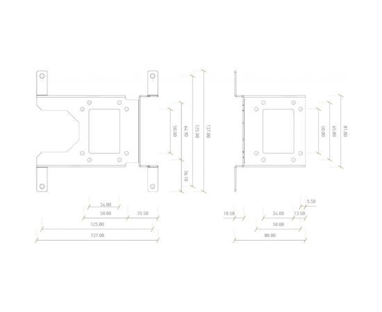 Крепление для СВО Ekwb EK-UNI Pump Bracket (140mm Fan) Vertical (3831109843291), изображение 3 Крепление для СВО Ekwb EK-UNI Pump Bracket (140mm Fan) Vertical (3831109843291), изображение 3