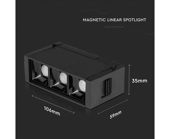 Светильник V-TAC LED 3W, SKU-7960, магнітне кріплення, 24V, 3000K (3800157652780), изображение 4 Светильник V-TAC LED 3W, SKU-7960, магнітне кріплення, 24V, 3000K (3800157652780), изображение 4