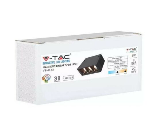 Светильник V-TAC LED 3W, SKU-7960, магнітне кріплення, 24V, 3000K (3800157652780), изображение 9 Светильник V-TAC LED 3W, SKU-7960, магнітне кріплення, 24V, 3000K (3800157652780), изображение 9