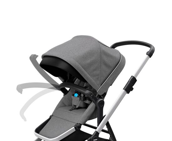 Коляска Thule 2 в 1 Sleek с люлькой Grey Melange (TH 11000006), изображение 7 Коляска Thule 2 в 1 Sleek с люлькой Grey Melange (TH 11000006), изображение 7