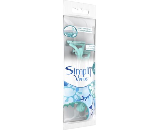 Бритва Gillette Simply Venus 2 одноразовая 2 шт. (3014260248642), изображение 2 Бритва Gillette Simply Venus 2 одноразовая 2 шт. (3014260248642), изображение 2