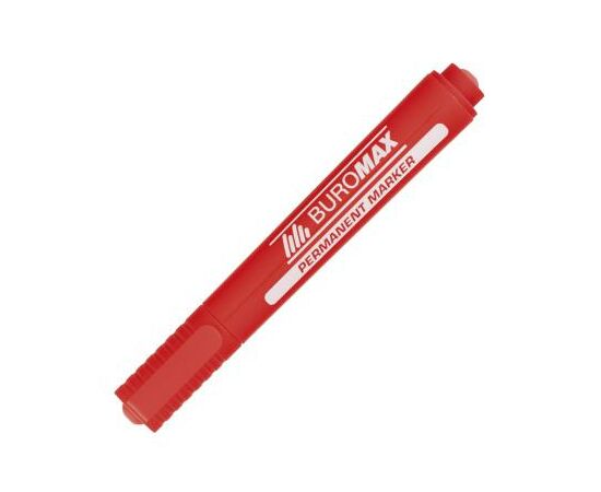 Маркер Buromax Permanent "JOBMAX", round tip, red (BM.8700-05)