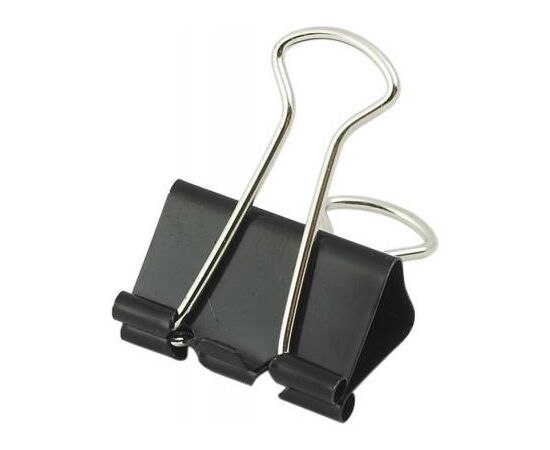 Биндер металлический Buromax 25мм, 12шт, black (BM.5304)